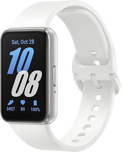 Samsung Galaxy Fit3 (Silver), 40mm AMOLED Display with Aluminium Body