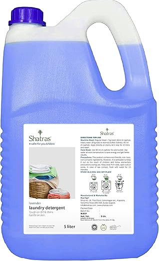 Shatras Liquid Detergent 5 Liter | Laundry Liquid for Fabric Care | Suitable for Top-Load and Front Load Machine
