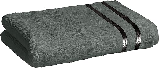 Story@Home 100% Cotton Terry Bath Towel for Women/Men, 450 GSM, (60 X 120 cms, Charcoal Gray)