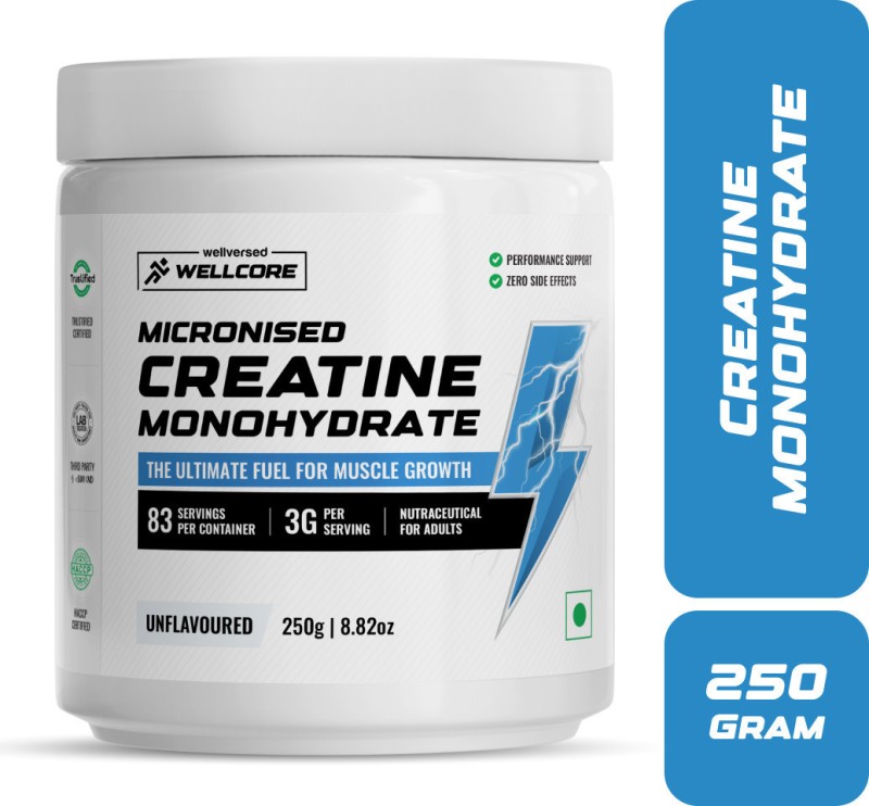 Wellcore Micronised Creatine Monohydrate (250 g, Unflavored)