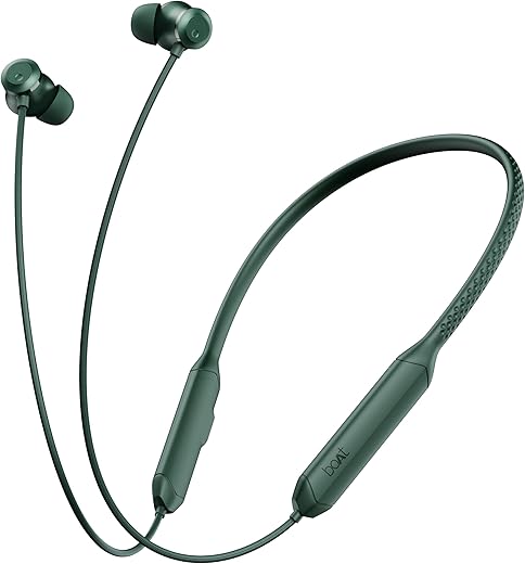 boAt Rockerz 255 Z Plus w Bluetooth in-Ear Neckband(Pine Green)