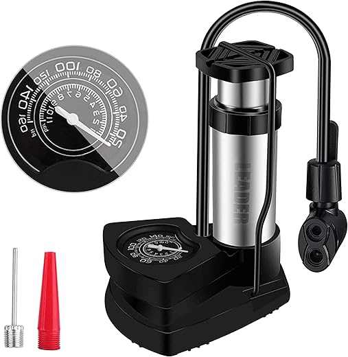Leader Sportz Portable High Pressure Foot Air Pump - Heavy Duty Compressor Cylinder