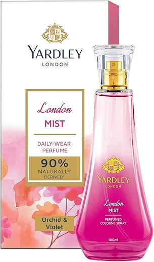 Yardley London London Mist Perfume| Floral &amp; Ozonic Scent| 90% Naturally Derived| Orchid &amp; Perfume for Women| 100ml