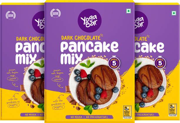 Yogabar Pancake Mix Chocolate - 450g (Pack of 3) Baking Powder  (450 g)