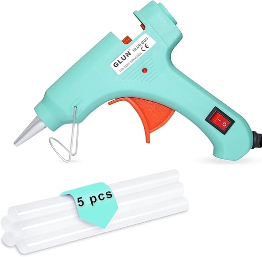 20 Watt Glue Gun Peach Colour with 7mm Glue Sticks 6 inch