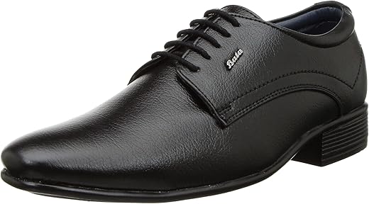 Bata 8216 Boss-Grip Black Derby Shoes for Men