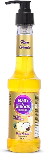 Bath &amp; Blends Pinacolada Shower Gel | Hydrate &amp; Moisturize Skin |100% Natural Actives Body wash | No Paraben &amp; No Sulphate 250ml