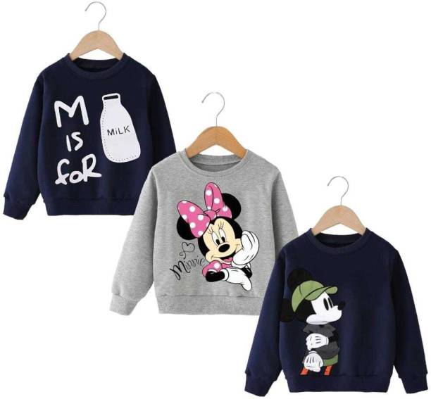 Show In Style Boys &amp; Girls Full Sleeve Printed Sweatshirt