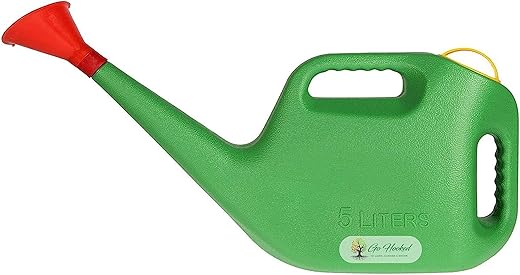 Go Hooked Watering Can (5L) | Indoor Outdoor Watering Shower Can | Plastic Green Water Can with Sprayer