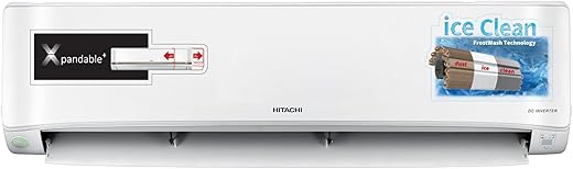 Hitachi 1.5 Ton Class 3 Star, ice Clean, Xpandable+, Inverter Split AC (100% Copper, Dust Filter, 2024 Model - 3400FXL RAS.G318PCBIBF, White)