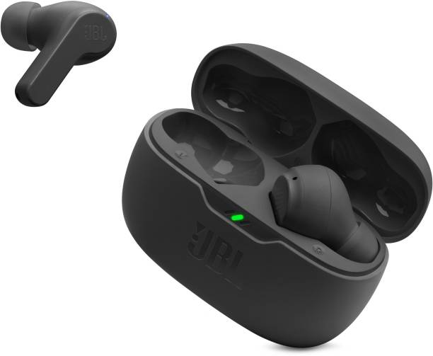 JBL Vibe Beam TWS, 32Hr Playtime, IP54, Smart Ambient &amp; TalkThru Mode Bluetooth Gaming  (Black, True Wireless)