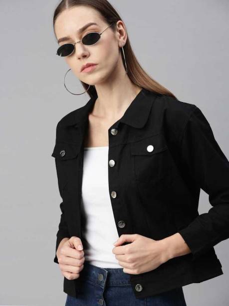 Women Solid Denim Jacket