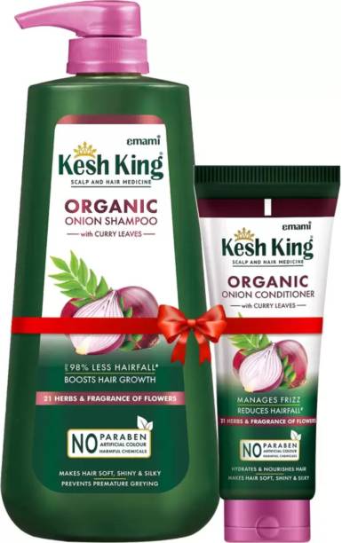 Kesh King Onion Shampoo 600ml + Keshking Onion Conditioner 200ml  (800 ml)