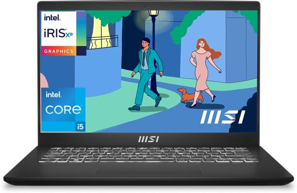 MSI Modern 14 Intel Core i5 12th Gen 1235U - (16 GB/512 GB SSD/Windows 11 Home) Modern 14 C12MO-1212IN Business Laptop  (14 inch, Classic Black, 1.4 Kg, With MS Office)
