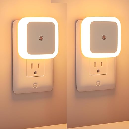 One94Store Smart Night Sensor Light Bulb | Automatic ON/Off Dim LED | Energy-Efficient | Daily Use for Home Stairs, Kitchen, Bathroom, Wardrobe (Warm White) - Pack of 2