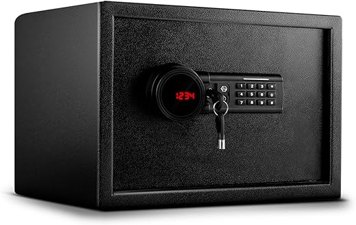 Ozone Safe Locker for Home | Digital Lock | Safety Locker For Home | Non Motorized | Master &amp; User PIN Code Access | Tijori Locker | Black | 16 Litres