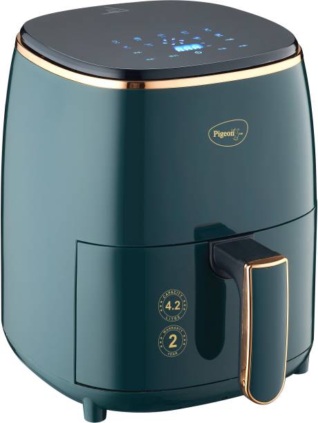 Pigeon Healthifry Digital with 360 High Speed Air Circulation Technology 1200 W Green Air Fryer  (4.2 L)