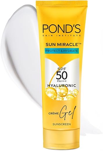 POND’S Sun Miracle SPF 50 PA+++ Crème Gel Sunscreen - Protect &amp; Hydrate