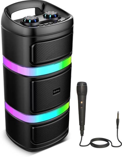 PTron Fusion Quad 40 W Bluetooth Party Speaker  (Black, 2.0 Channel)