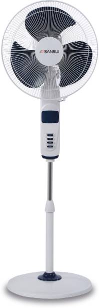 Sansui Chetak High Speed 400 mm 3 Blade Pedestal Fan  (Blue and White | Pack of 1)