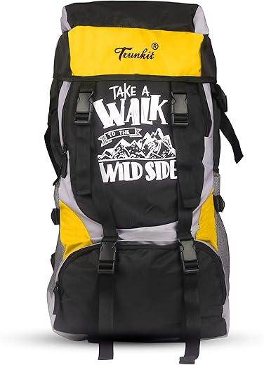 Trunkit Adventure Series Water Resistance Trekking Hiking Travel Bag with Shoe Compartment Rucksack - 55 L