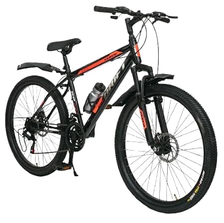 VESCO Drift NXG 26-T with Geared MTB Mountain Bicycle/Bike 21 Speed Gear Cycle with Front Suspension and Dual Disc Brake | 18" Frame Ideal for Men &amp; Women (Black)