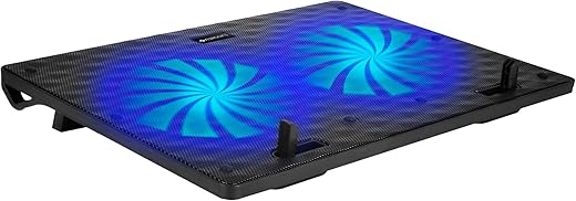 Zebronics, ZEB-NC3300 USB Powered Laptop Cooling Pad with Dual Fan, Dual USB Port and Blue LED Lights