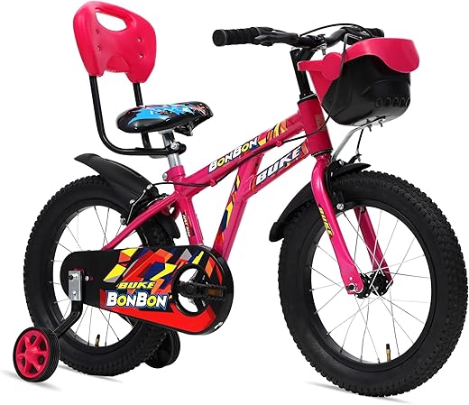Avon Buke Bonbon 14T MTB Kids Bicycles for Boys| Frame Size: 8.5" | Wheel Size: 14" inch Steel Rim | Rigid Fork &amp; Caliper Brake | Ideal Cycle for Kids: 2-4yrs | (Barbie Pink)
