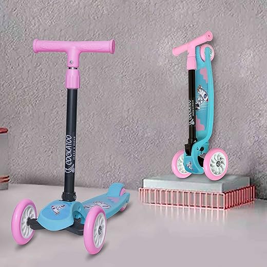 Cockatoo Rat &amp; Cat Series KS01 Kick Scooter 3 to 10 Years Boys &amp; Girls, Kids Scooter with PVC Wheels &amp; Rare Brakes