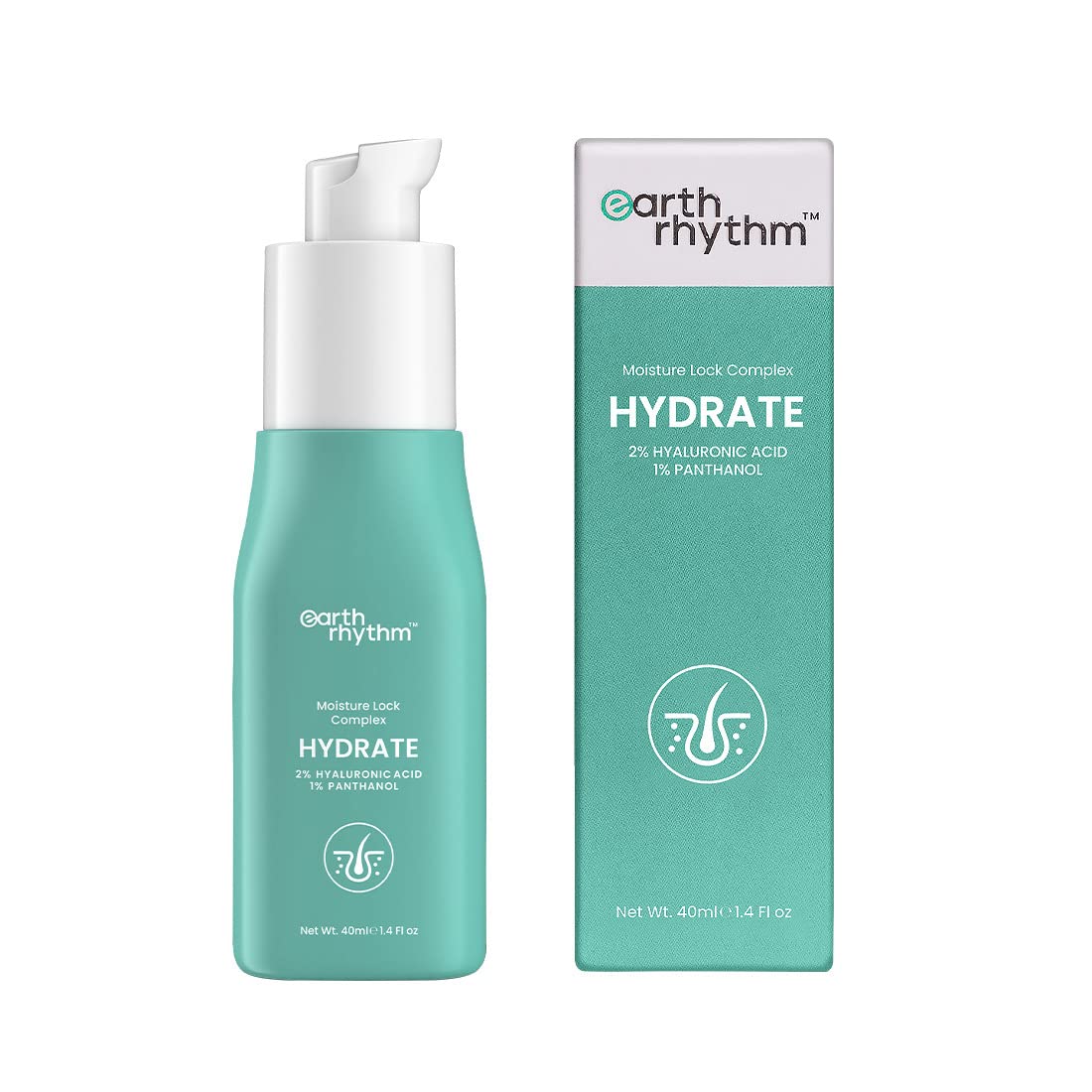 Earth Rhythm Hydrating Moisture Lock Scalp Complex | Controls Frizz, Provide Scalp Hydration, Shield Hair from Pollution, Men &amp; Women- 40ml