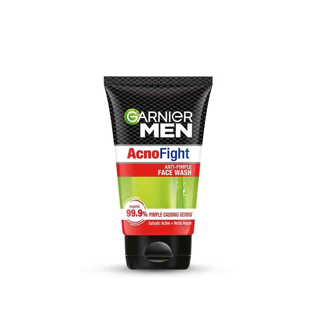 Garnier Men, Anti-Pimple Face Wash, Repairs Skin &amp; Balances Oils, AcnoFight, 100 g