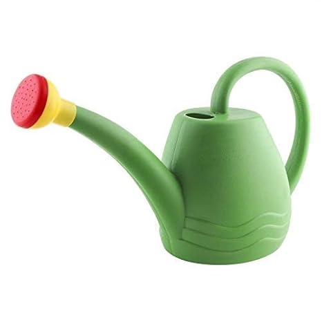 Klassic KWC-04 New Premium Watering Can (Green,1.8 Litre) Plastic Green Water Can with Sprayer for Plants