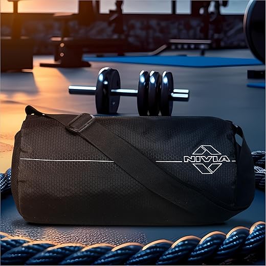 NIVIA Basic Duffle Polyester Bag/Gym Bags/Adjustable Shoulder Bag for Men/Duffle Gym Bags for Men/Fitness Bag