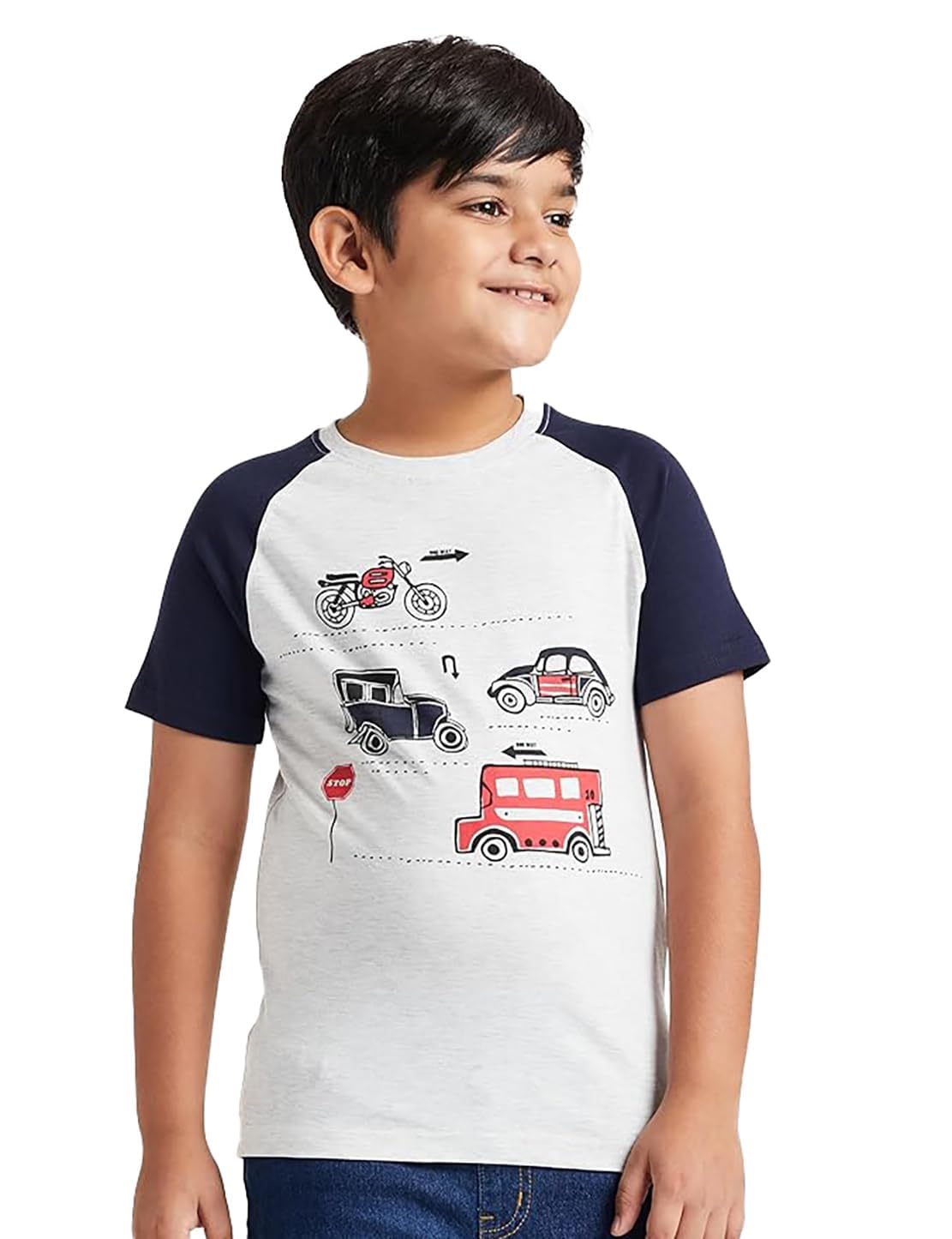 Amazon Brand - Jam &amp; Honey Boy's Regular Fit Half Sleeves T-Shirt (Pack of 3)