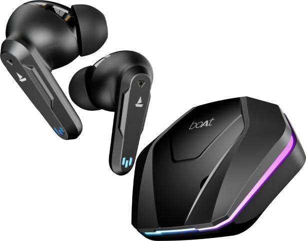boAt Immortal 161 w/ Beast Mode(40ms Low Latency), 40 HRS Playback &amp; 13mm Drivers Bluetooth  (Black Sabre, True Wireless)
