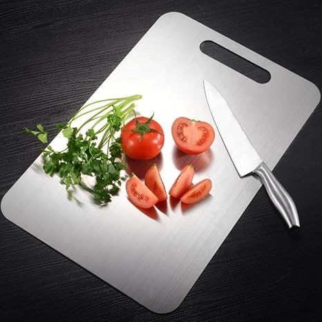 Chefdeck Stainless Steel Multipurpose Chopping and Cutting Board for Kitchen, Vegetables &amp; Meat Cutting, Fruit Cutter, Heavy Durable Easy to Clean Chopping and Cutting Board