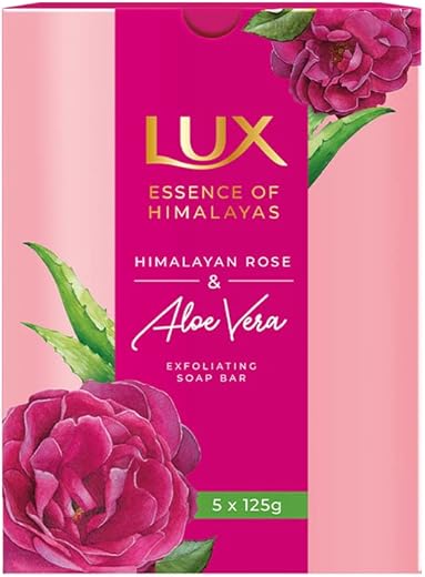 LUX ROSE &amp; ALOEVERA EXF SOAP 5x125g