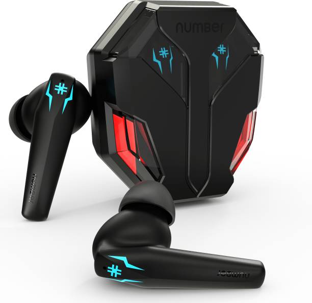 Number Super Buds Pro GT99 Dual Pair, 4 Mic ENC Gaming RGB TWS,35ms Latency,50H Battery Bluetooth  (Glass Black, True Wireless)