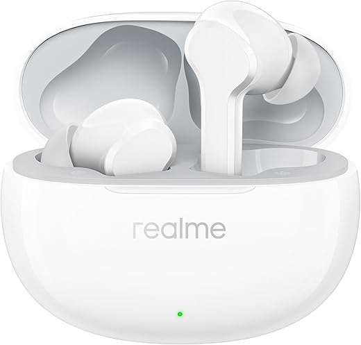 realme Buds T110 Bluetooth Truly Wireless in Ear Earbuds with mic, AI ENC for Calls, Google Fast Pair, 38 Hours Total Playback with Fast Charging and Low Latency Gaming Mode (Pop White)