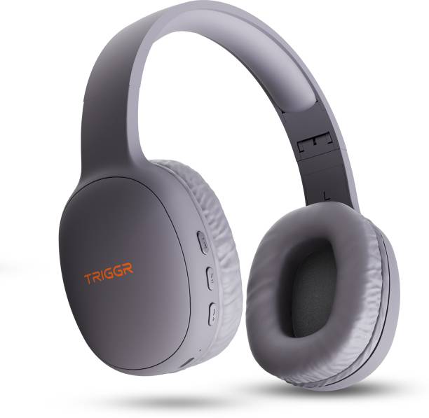 TRIGGR Trinity 1 with 40mm Drivers, Fast Charging, 50H Battery, Rubber Finish, v5.4 Bluetooth  (Shark Grey, On the Ear)