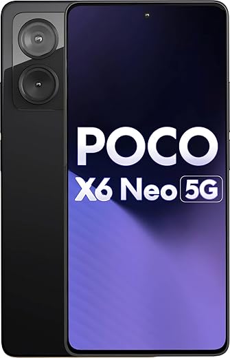 POCO X6 Neo 5G (Astral Black, 8GB RAM, 128GB Storage) | Dimensity 6080 Processor | 5000 mAh Battery + 33W Fast Charging | 108MP + 2MP Rear Camera &amp; 16MP Front Camera