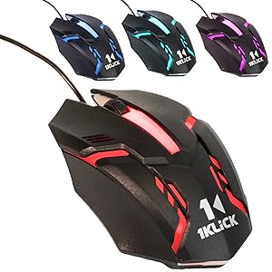 1KLICK M6 2.4Ghz Wired Optical Gaming Mouse (Black) Rs.309 - Amazon