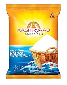 Aashirvaad Salt - Iodised, 1kg Bag at Rs.14 - Amazon