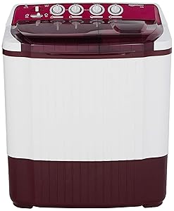 AmazonBasics 7.5 kg Semi-Automatic Top Load Washing machine (Burgundy)