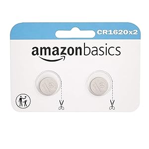 AmazonBasics CR1620 Lithium Coin Cell, 2-Pack