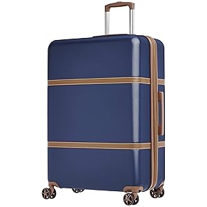 AmazonBasics Vienna Expandable Hardsided Check-In Trolley with Extreme Scratch Resistance - 78 cm, Blue