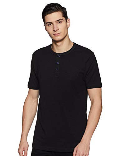 Amazon Brand - Inkast Denim Co. Men's Solid Slim Fit Half Sleeve T-Shirt