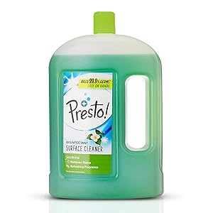 Amazon Brand - Presto! Disinfectant Floor Cleaner Jasmine, 2 L