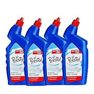 Amazon Brand - Presto! Disinfectant Toilet Cleaner - 1 L (Pack of 4)
