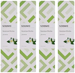 Amazon Brand - Solimo Incense Sticks, Sandal - 70 sticks/pack (Pack of 4)